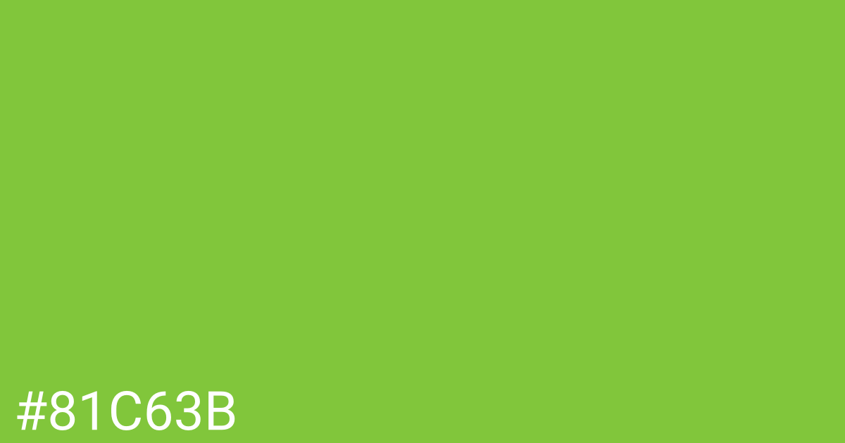 Hex color #81c63b graphic