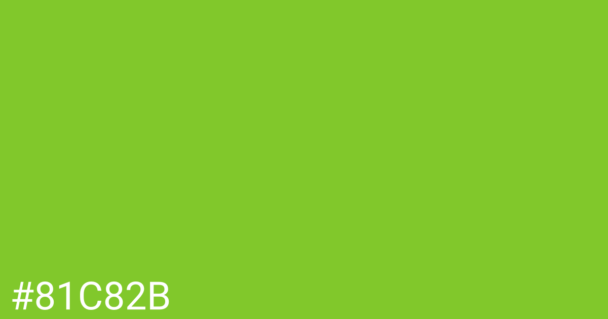 Hex color #81c82b graphic