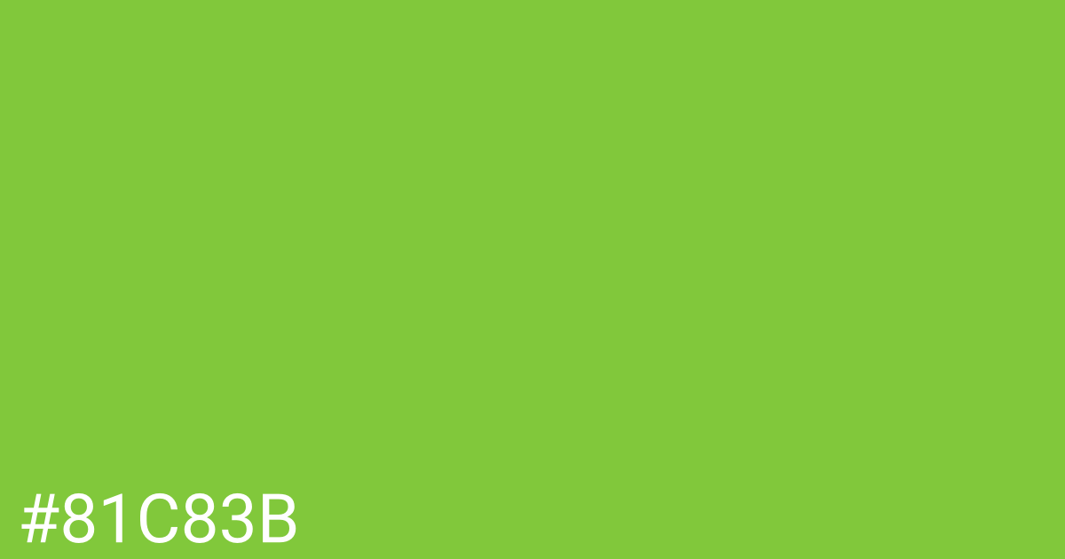 Hex color #81c83b graphic