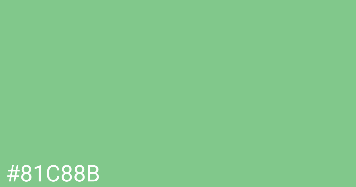 Hex color #81c88b graphic