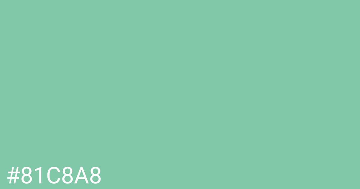 Hex color #81c8a8 graphic