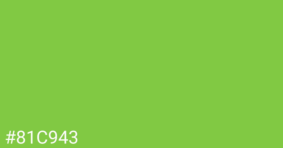 Hex color #81c943 graphic