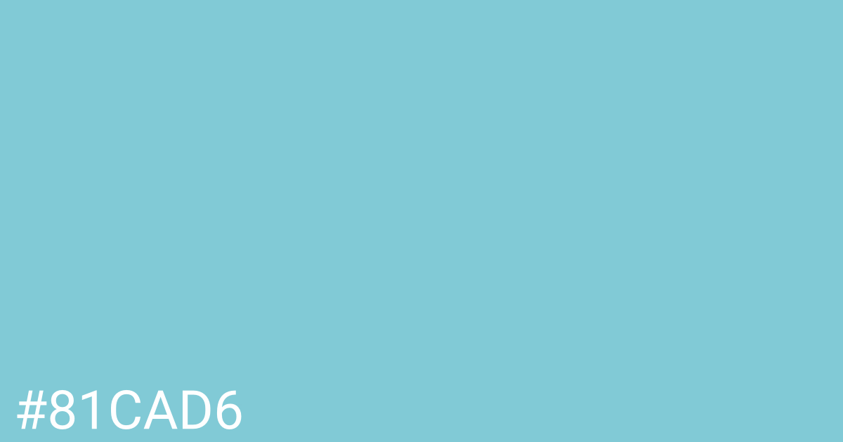 Hex color #81cad6 graphic