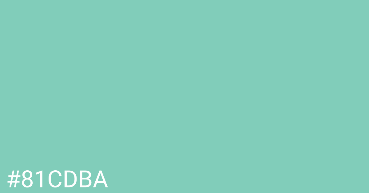 Hex color #81cdba graphic