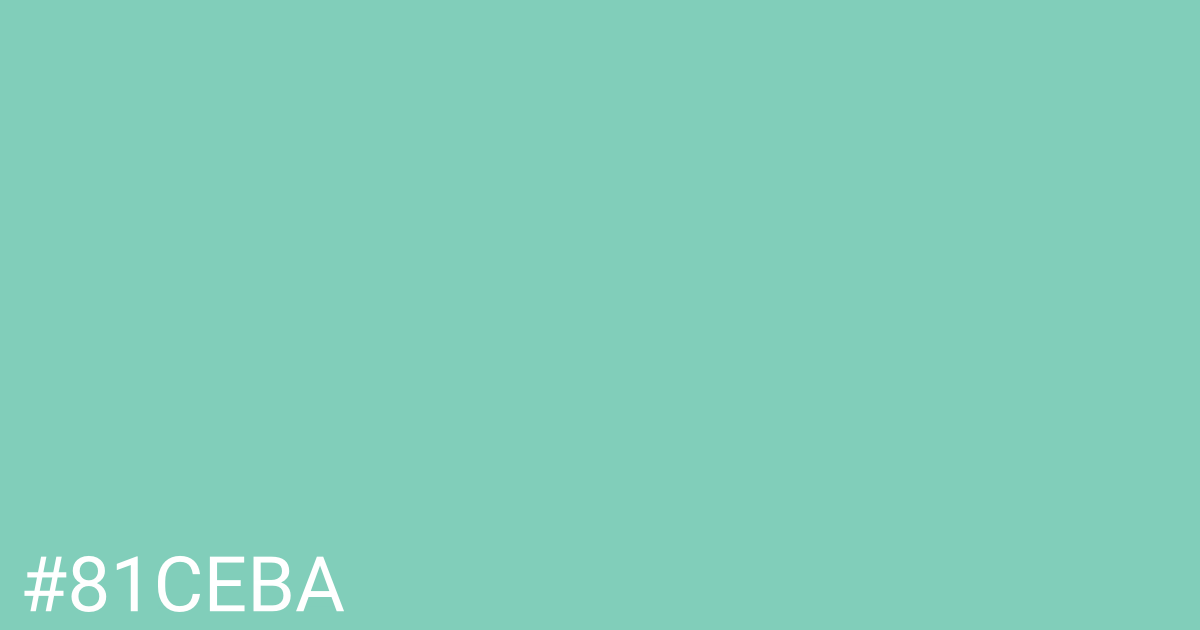 Hex color #81ceba graphic