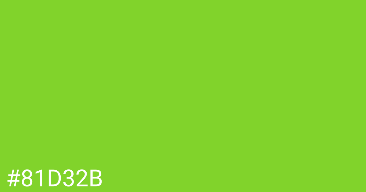 Hex color #81d32b graphic