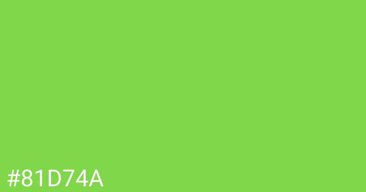 Hex color #81d74a graphic