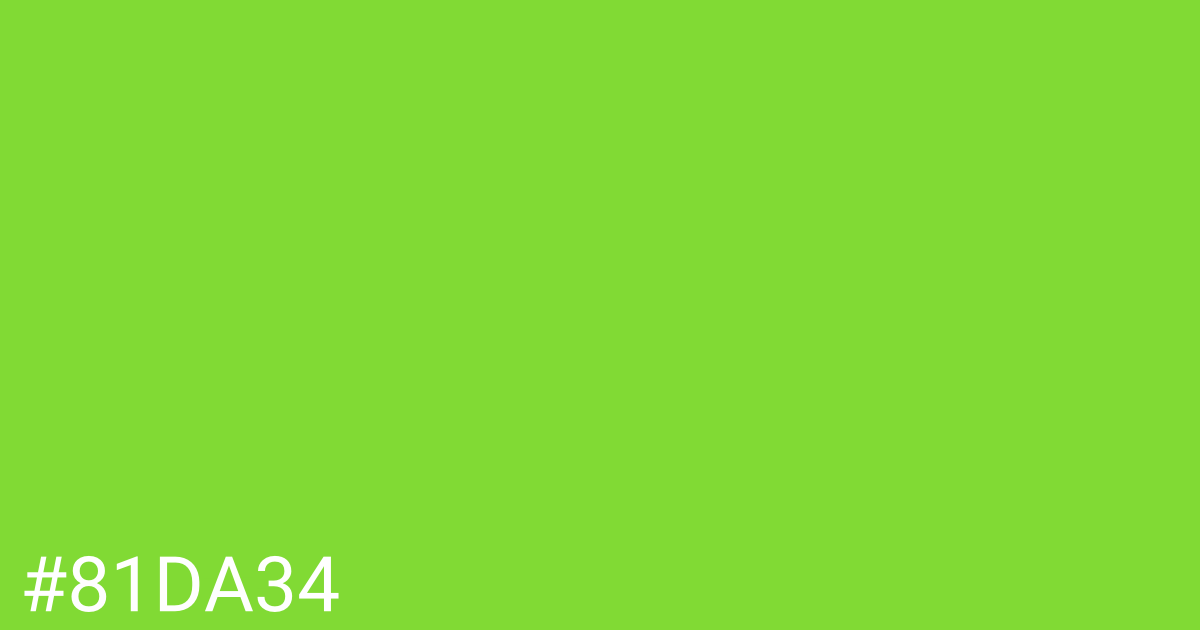 Hex color #81da34 graphic