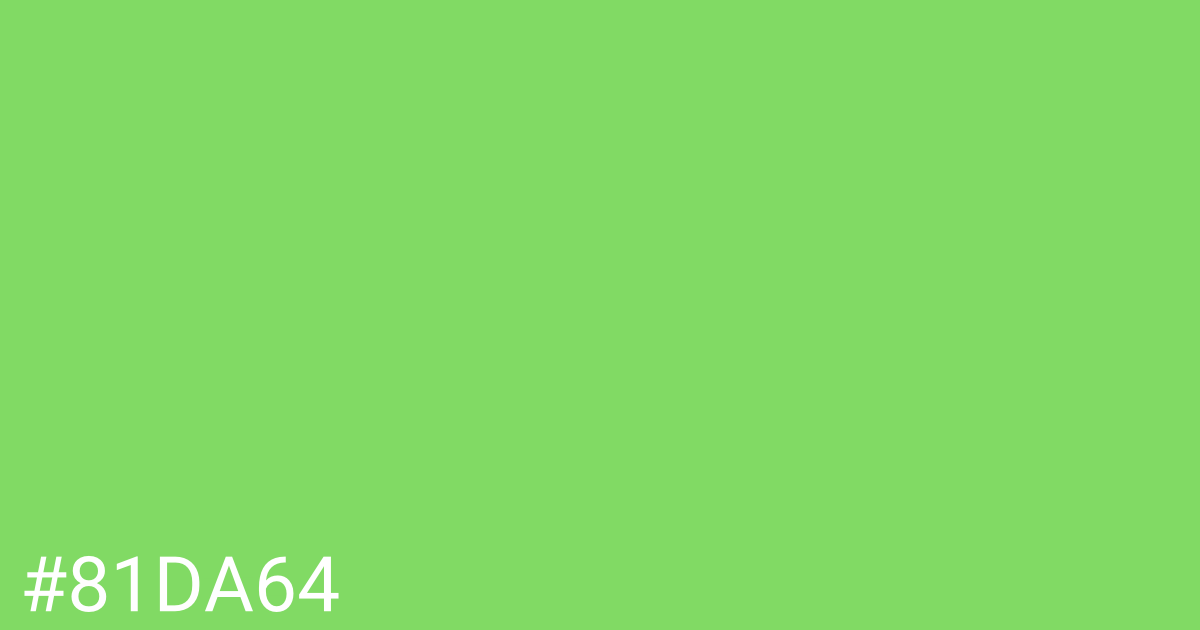 Hex color #81da64 graphic