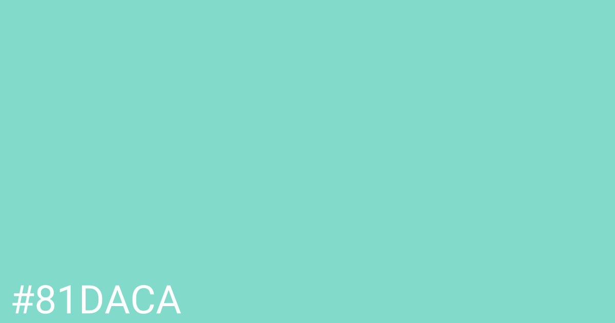 Hex color #81daca graphic