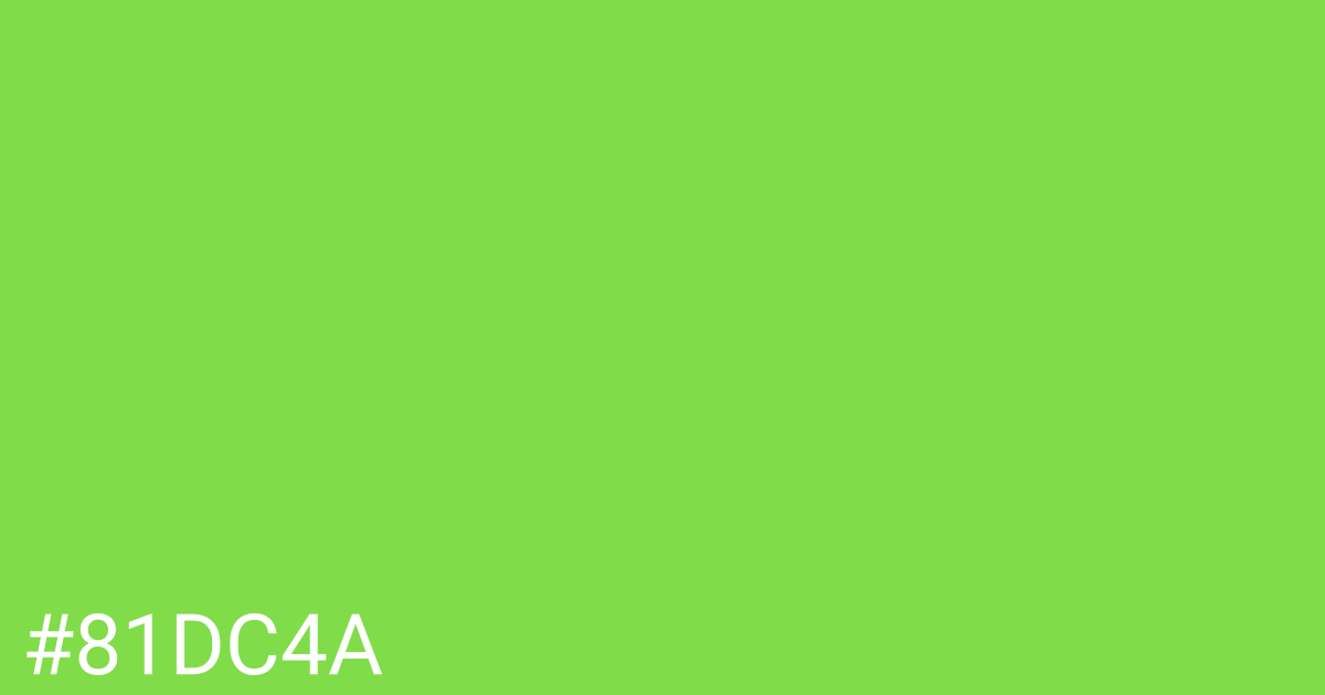 Hex color #81dc4a graphic