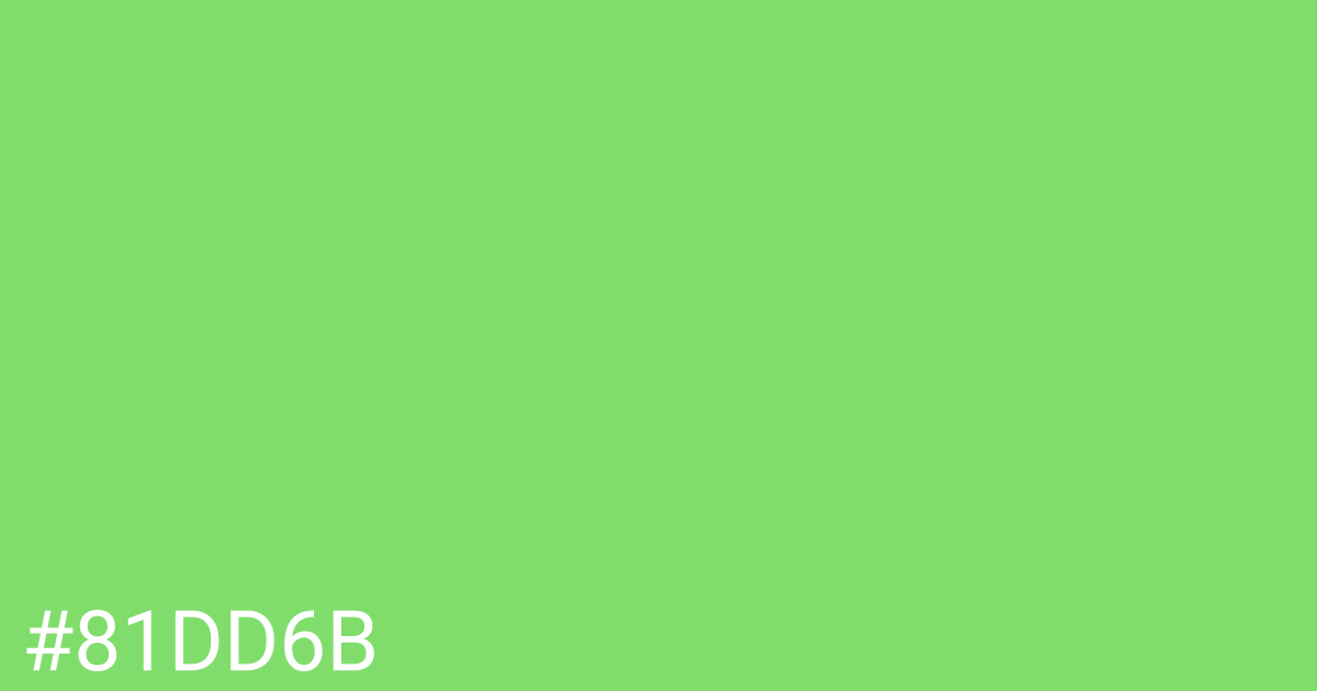 Hex color #81dd6b graphic