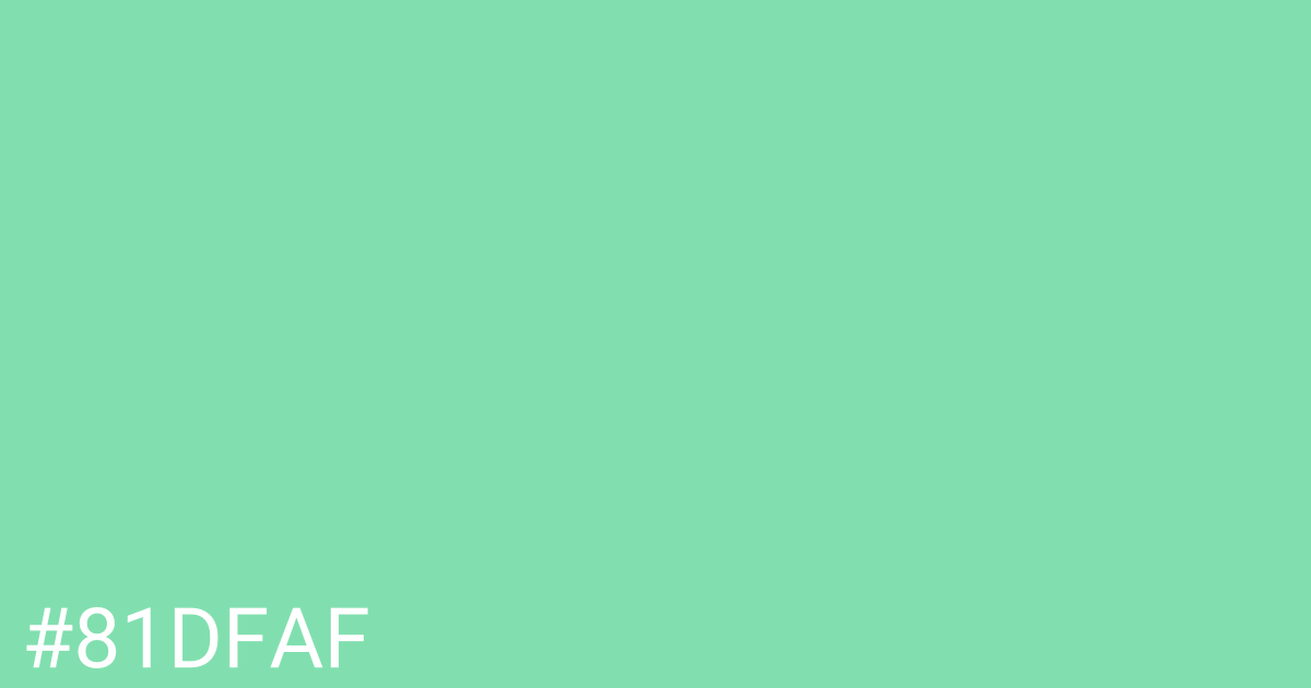 Hex color #81dfaf graphic