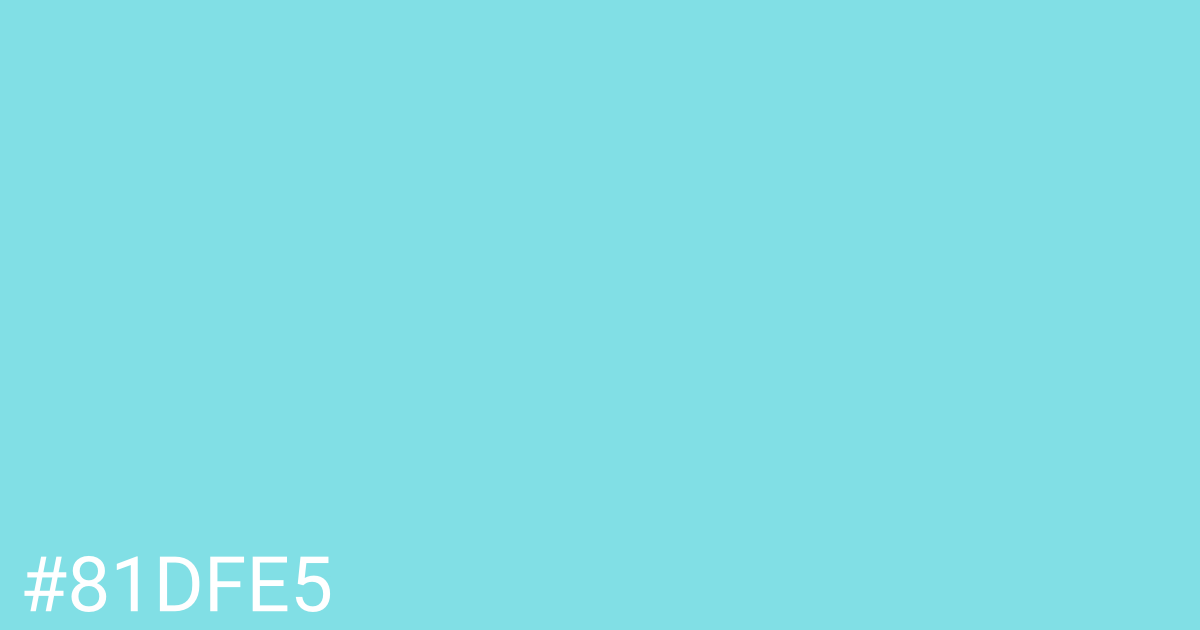 Hex color #81dfe5 graphic