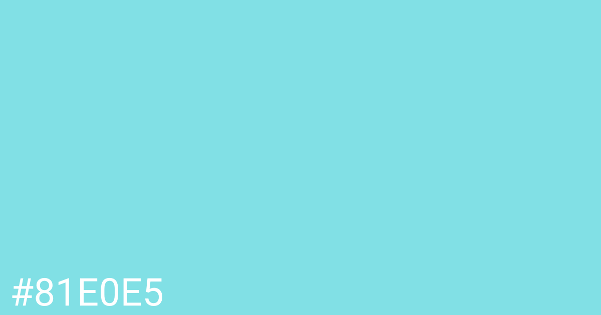 Hex color #81e0e5 graphic