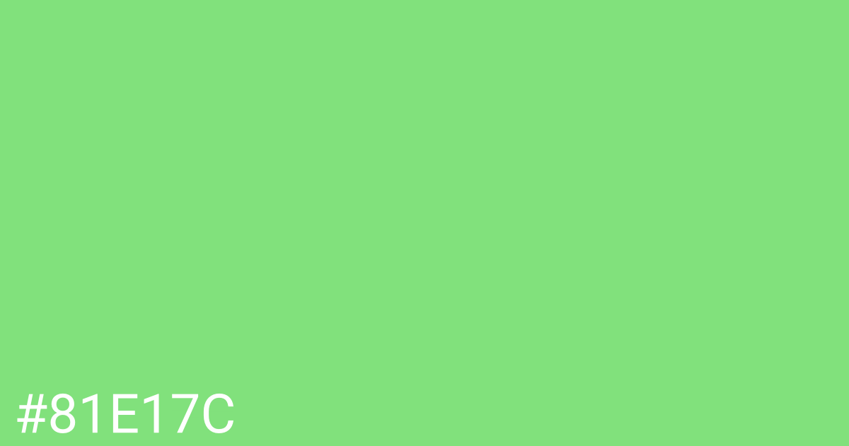 Hex color #81e17c graphic