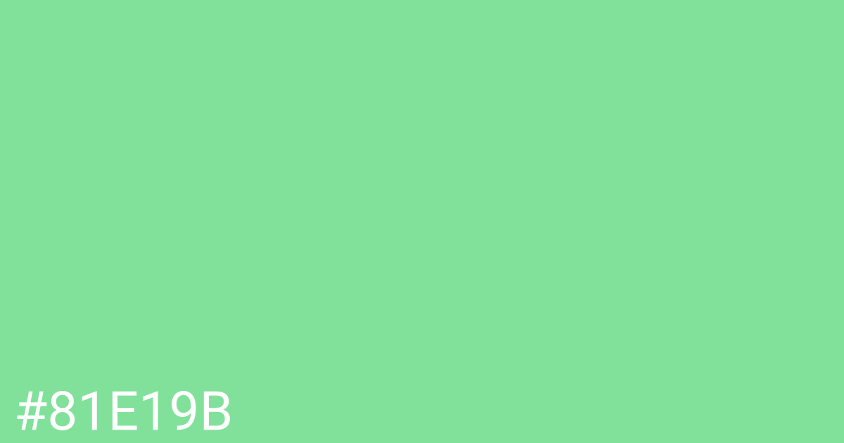 Hex color #81e19b graphic