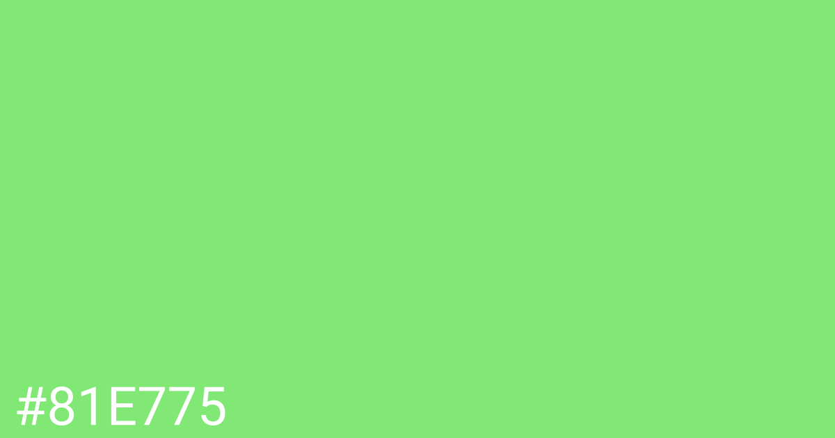 Hex color #81e775 graphic