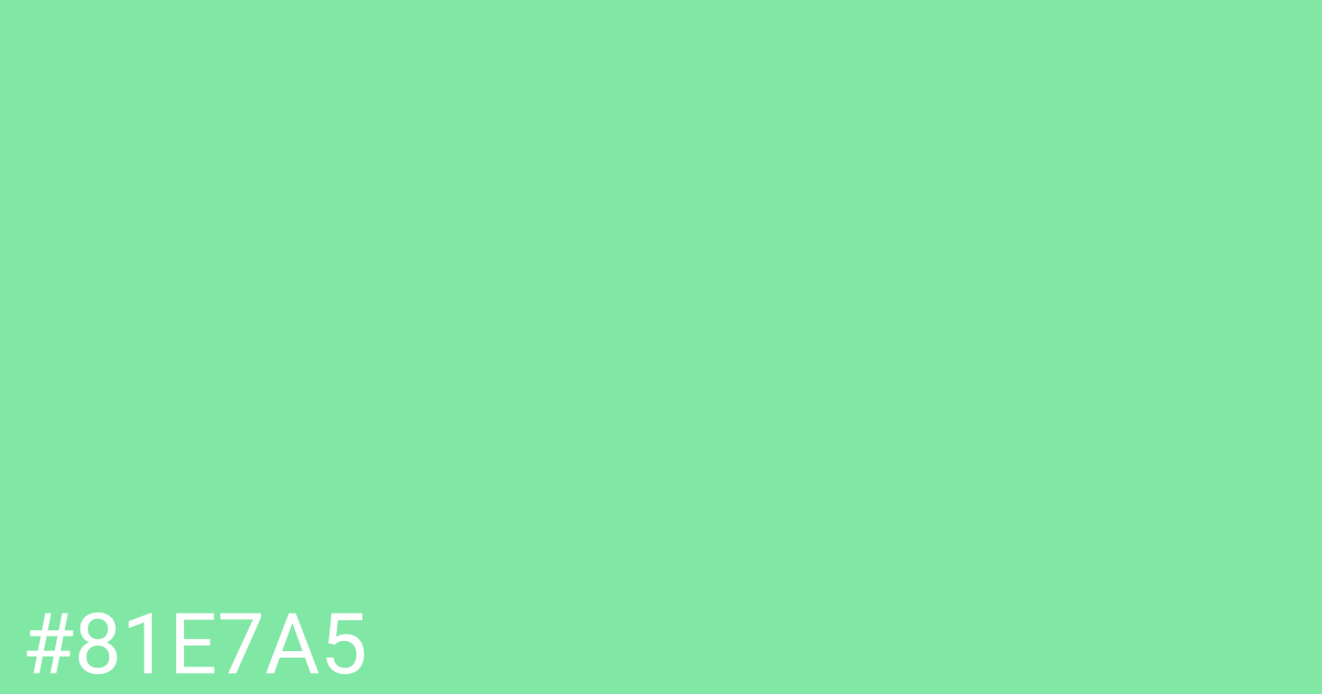 Hex color #81e7a5 graphic