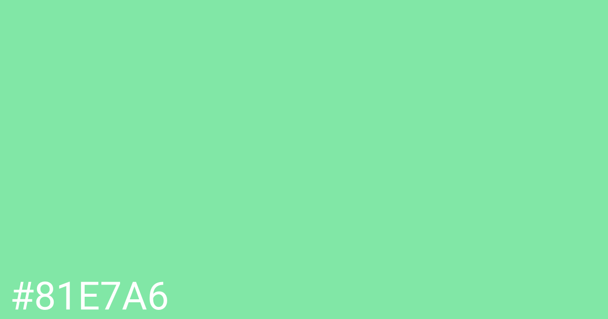 Hex color #81e7a6 graphic