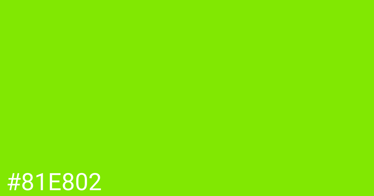 Hex color #81e802 graphic