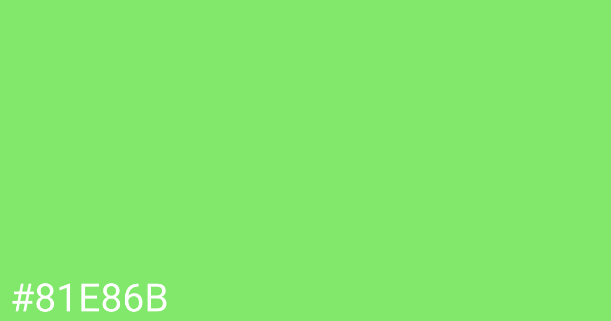 Hex color #81e86b graphic