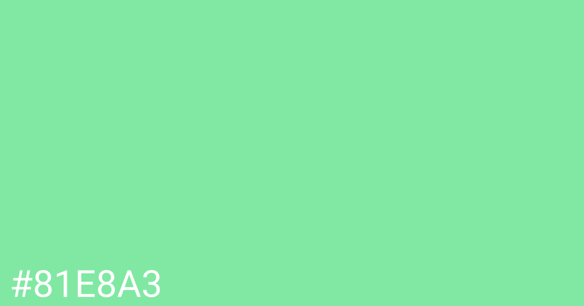 Hex color #81e8a3 graphic