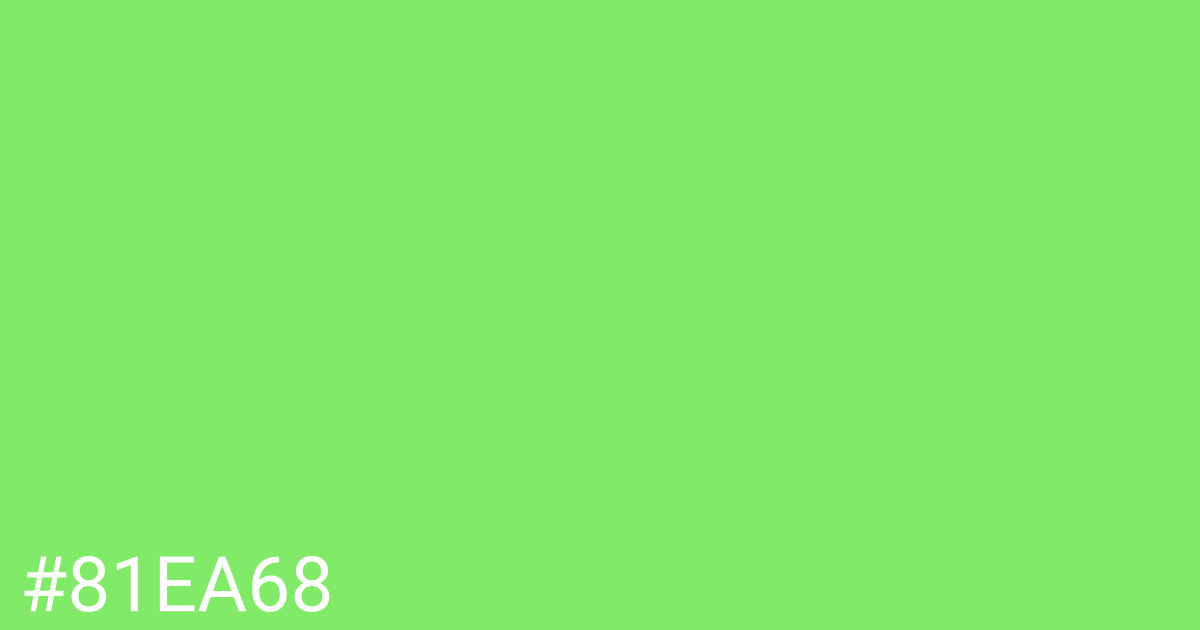 Hex color #81ea68 graphic