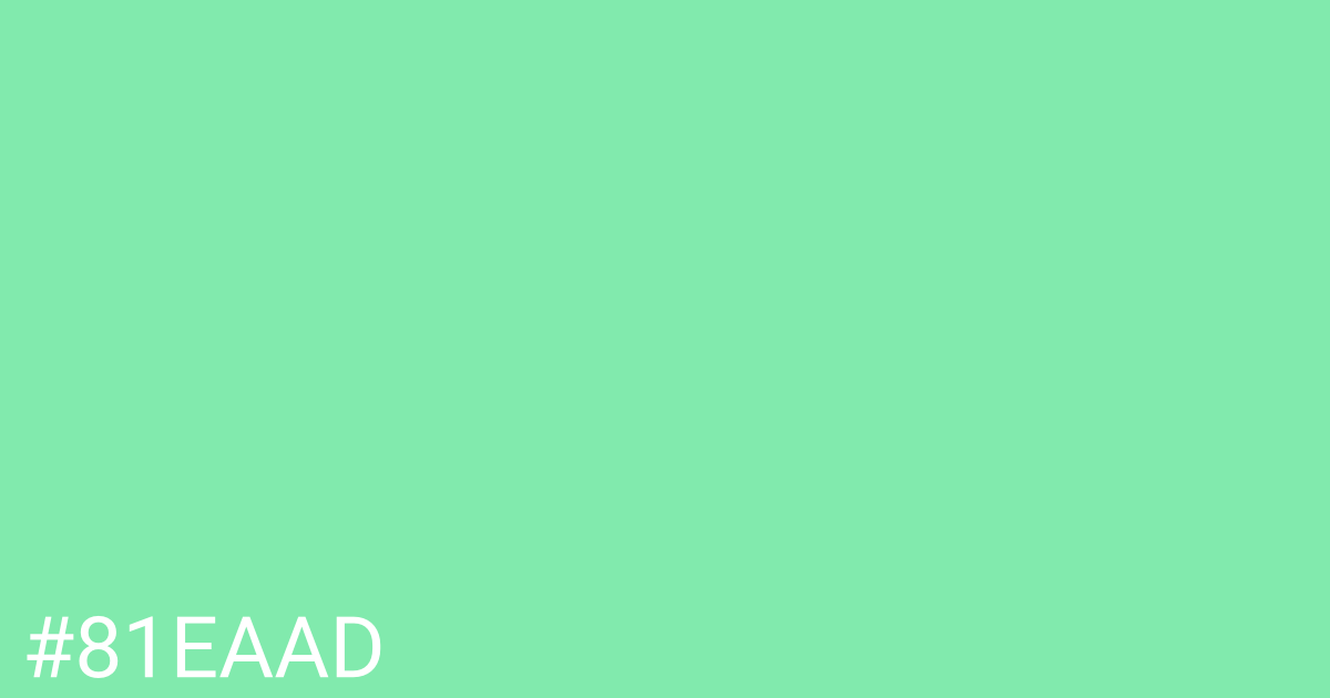 Hex color #81eaad graphic