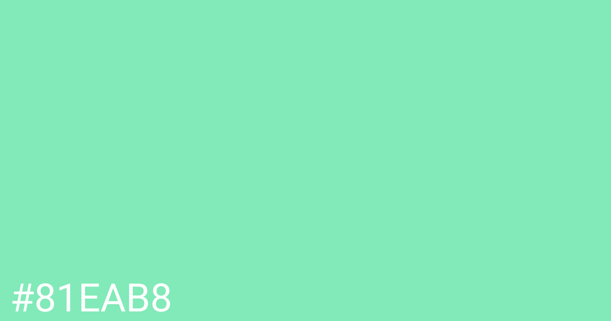 Hex color #81eab8 graphic