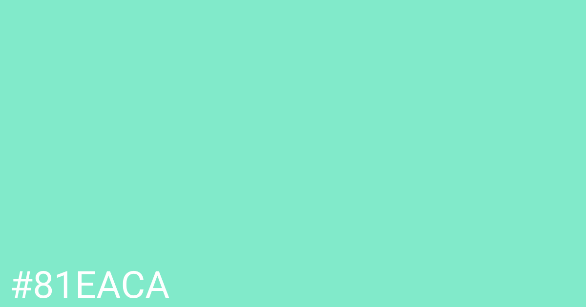 Hex color #81eaca graphic