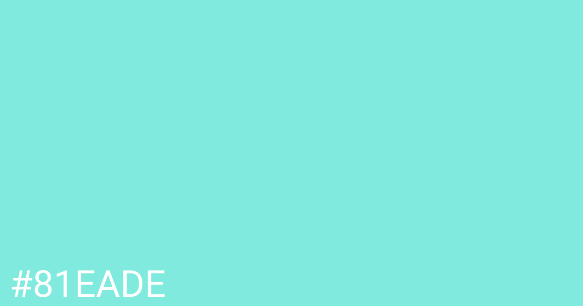 Hex color #81eade graphic