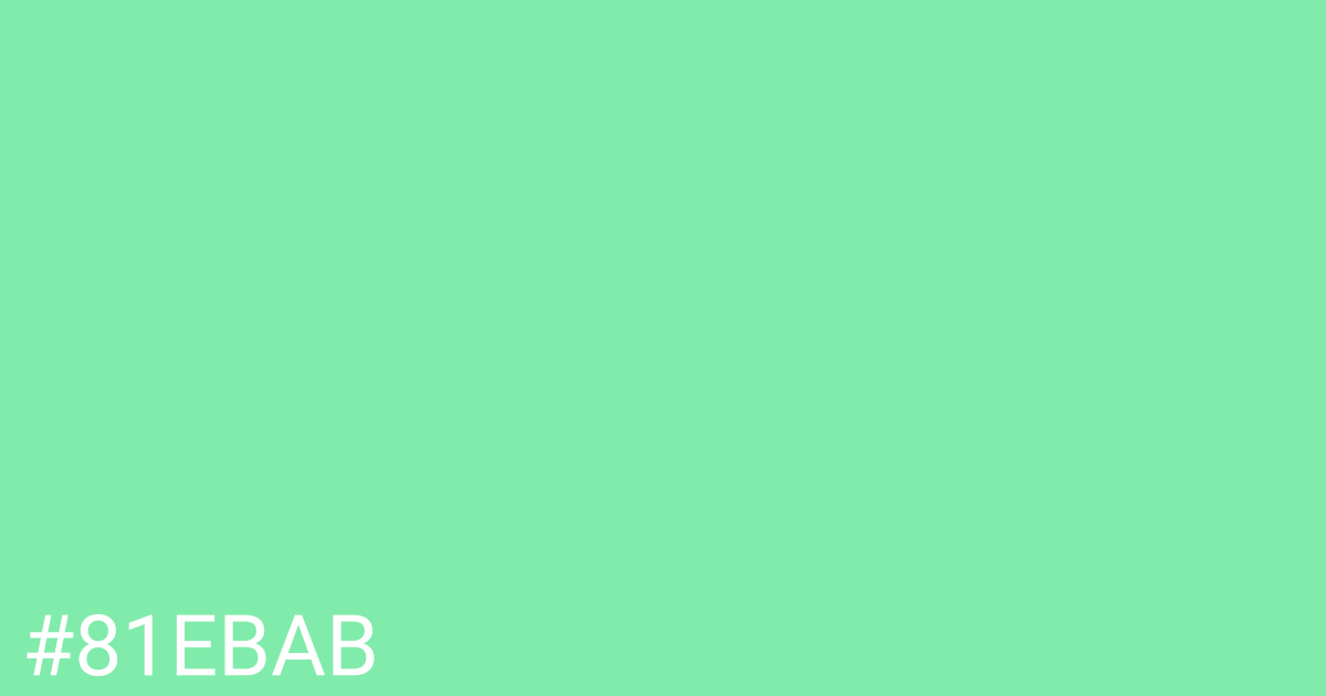 Hex color #81ebab graphic