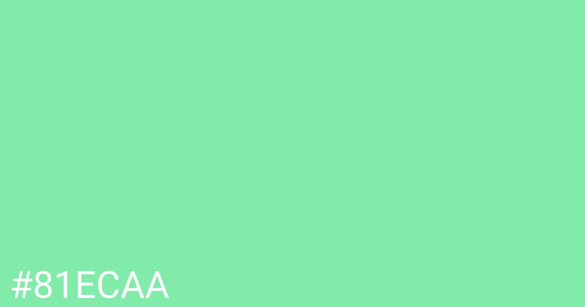 Hex color #81ecaa graphic