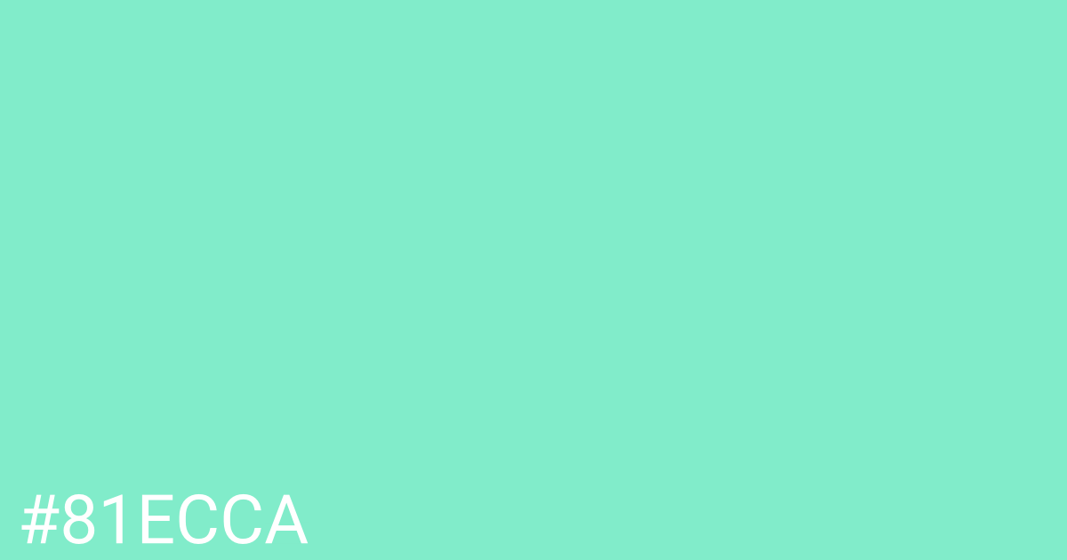 Hex color #81ecca graphic