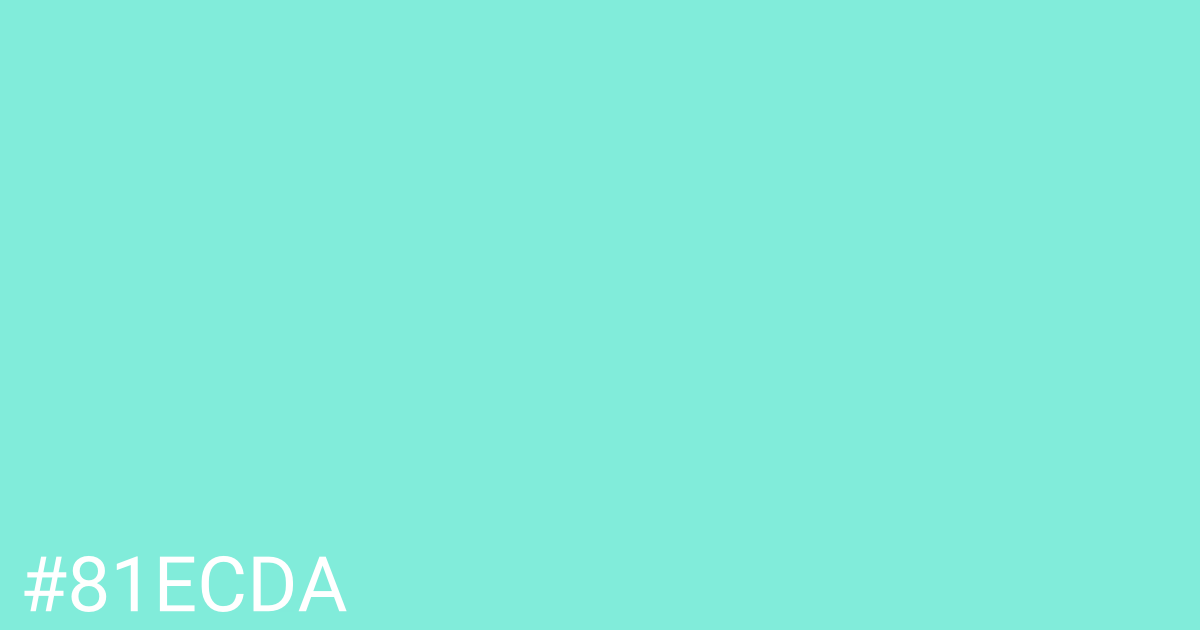 Hex color #81ecda graphic