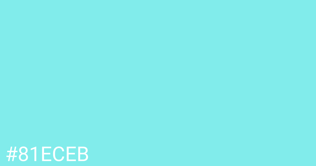 Hex color #81eceb graphic