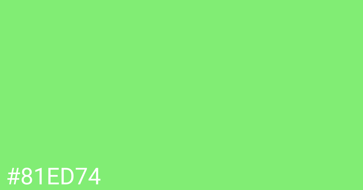Hex color #81ed74 graphic
