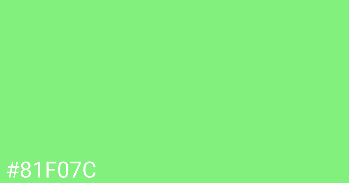 Hex color #81f07c graphic