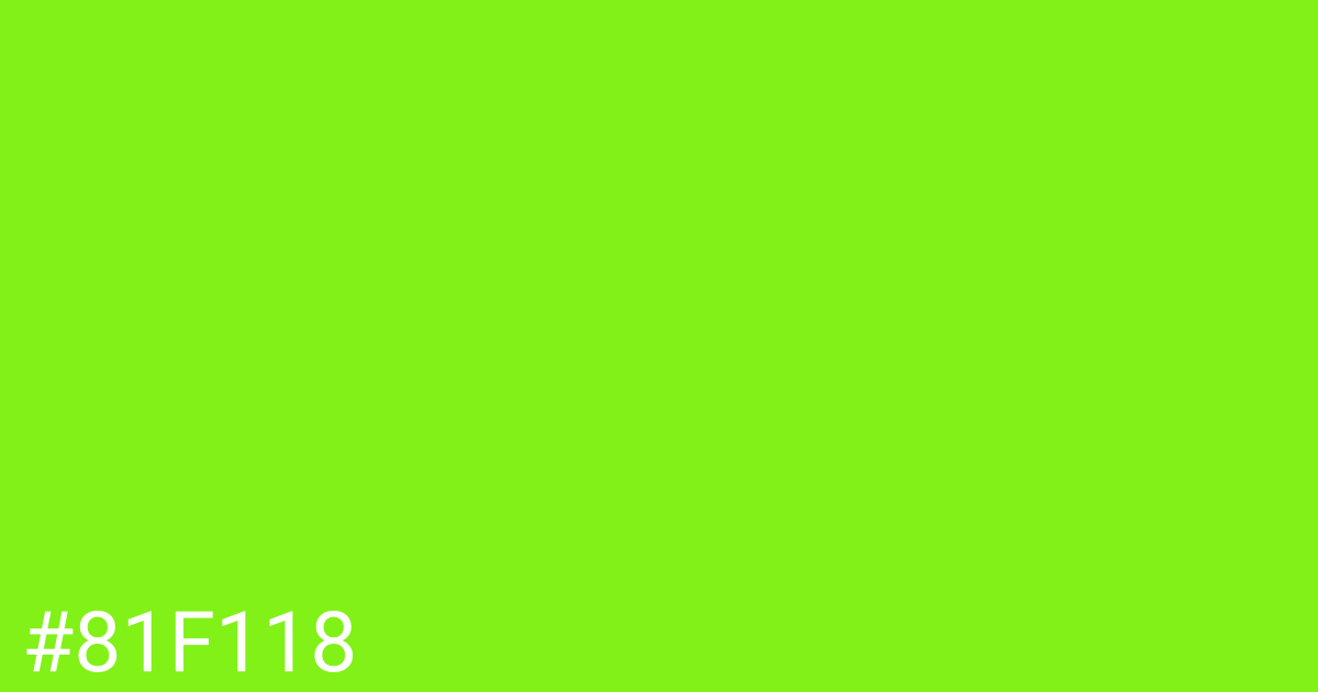 Hex color #81f118 graphic