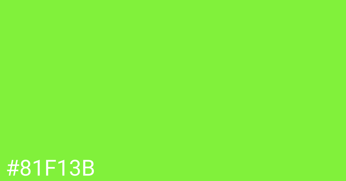 Hex color #81f13b graphic