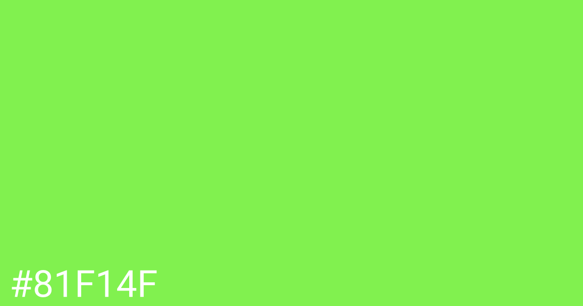 Hex color #81f14f graphic