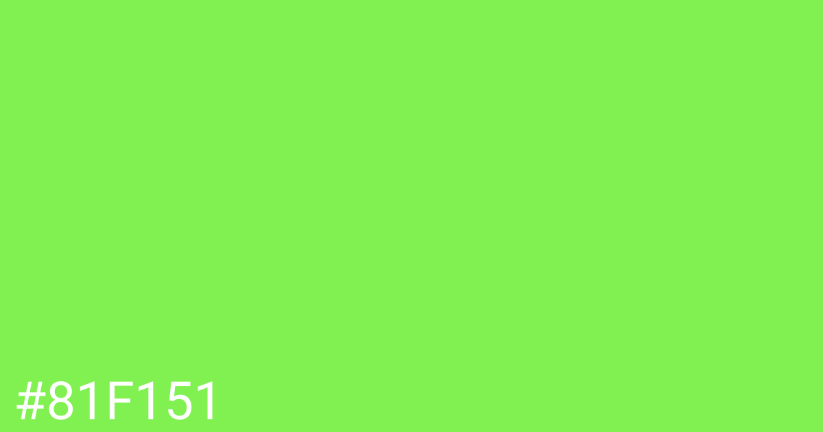 Hex color #81f151 graphic