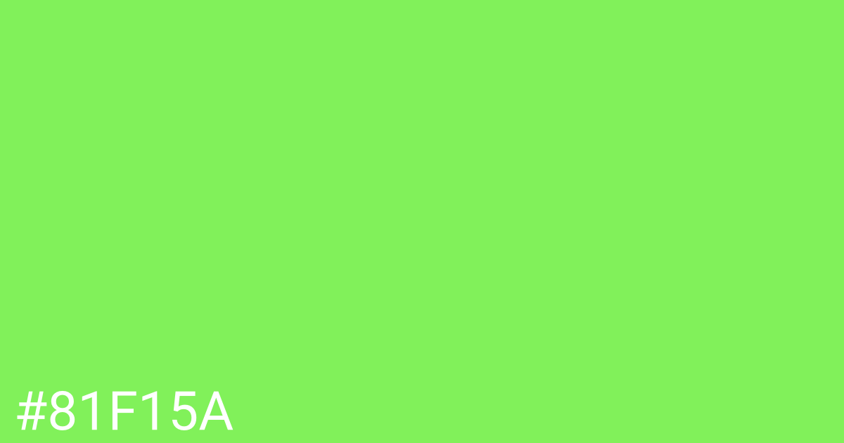 Hex color #81f15a graphic