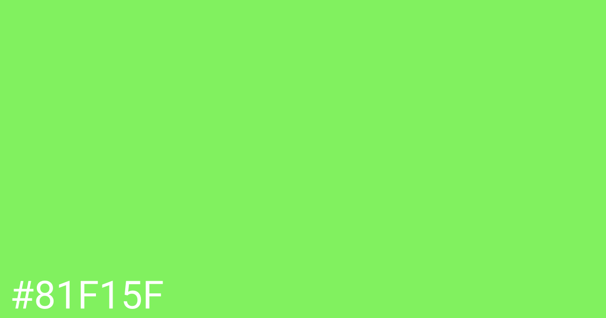 Hex color #81f15f graphic