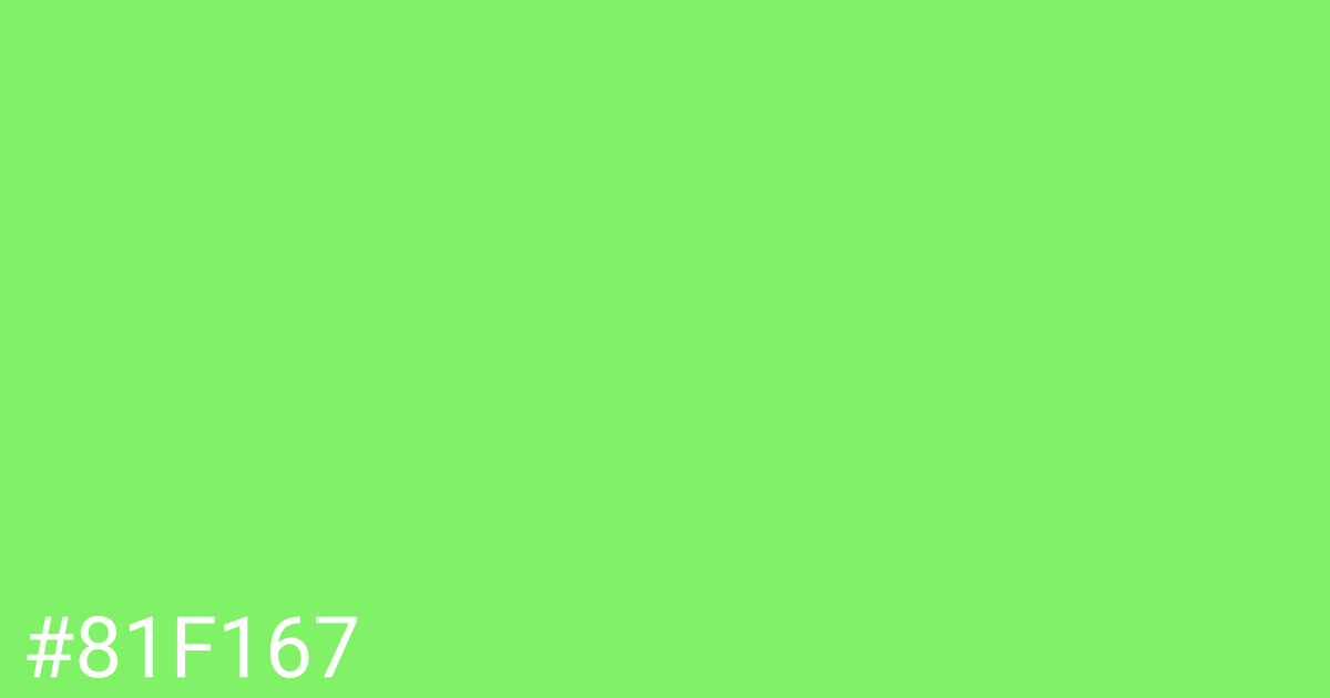 Hex color #81f167 graphic