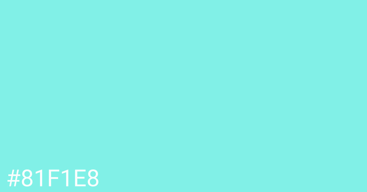 Hex color #81f1e8 graphic