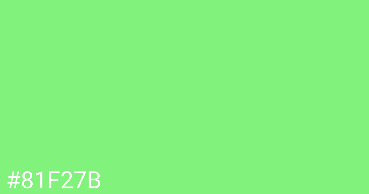 Hex color #81f27b graphic