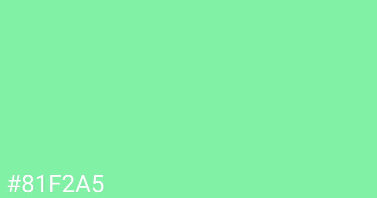 Hex color #81f2a5 graphic