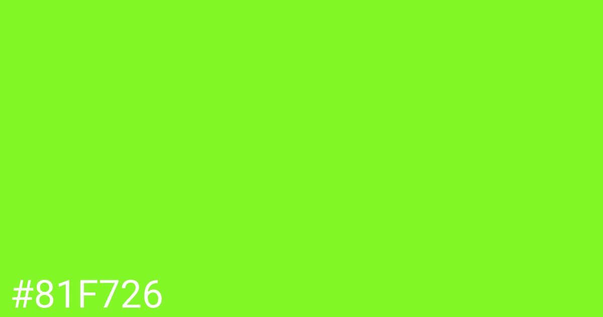 Hex color #81f726 graphic